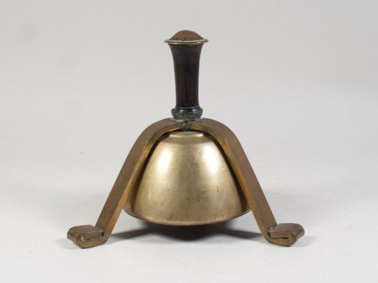 5.5/'/' Brass Bell with Wooden Handle