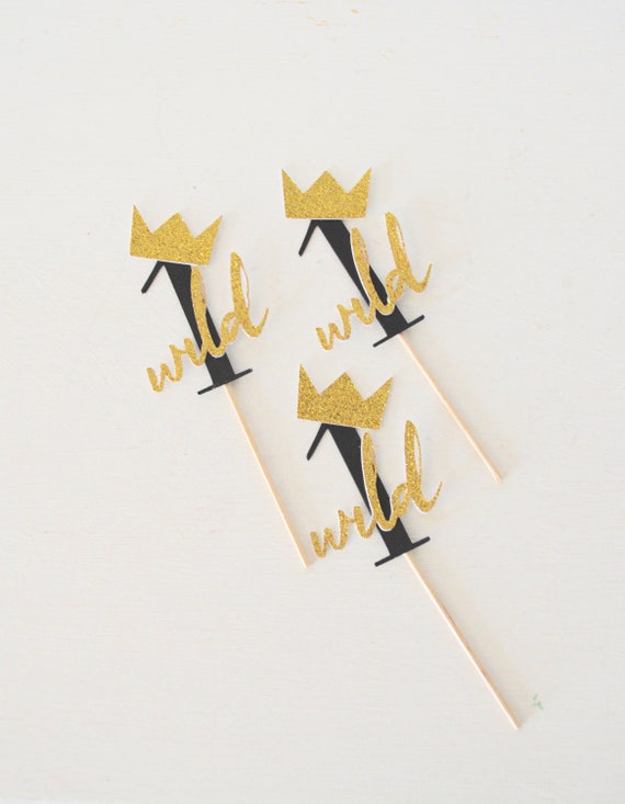 1 Dozen 12 Wild One Cupcake Toppers Where The Wild Things Etsy