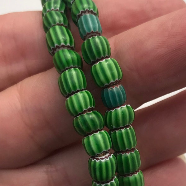 4 layer chevron watermelon African trading beads Muti color