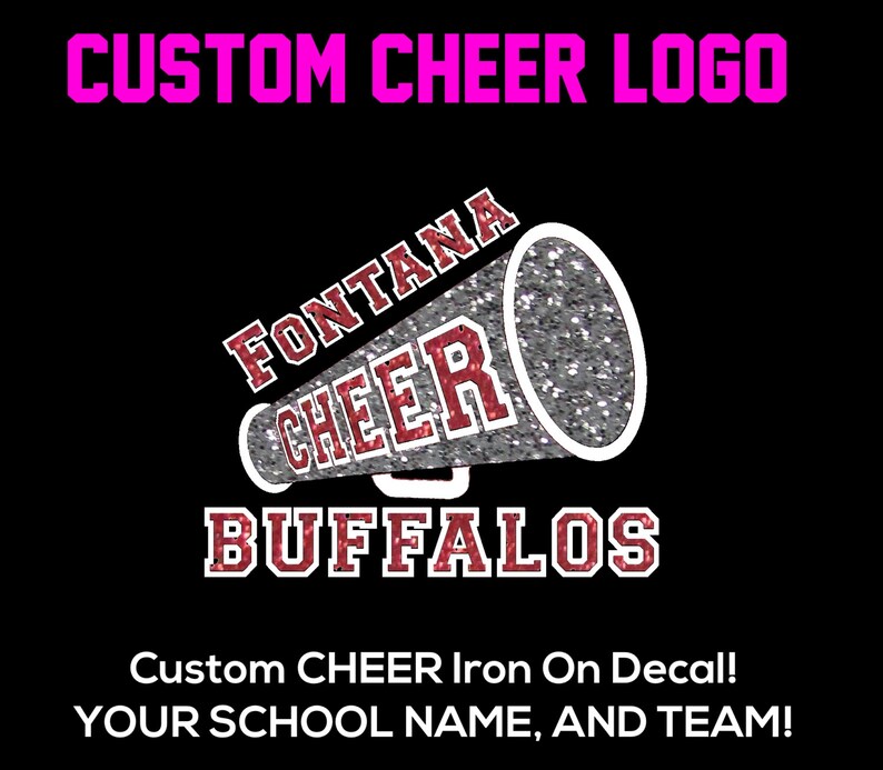 Custom Cheer Iron On Decal Transfer Custom Design Your Etsy