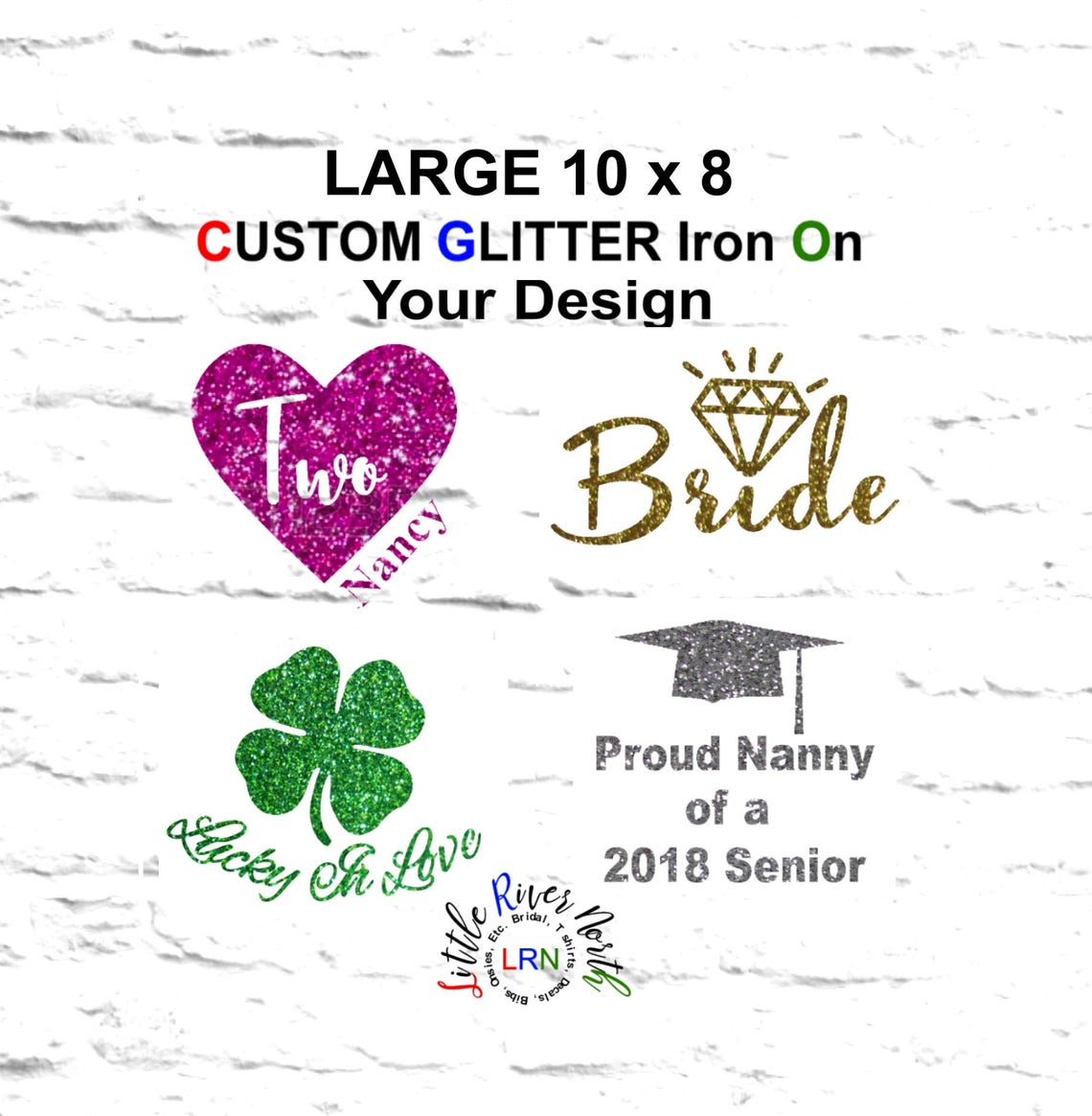LARGE Custom Iron on Decal Transfer Custom Color Custom Etsy