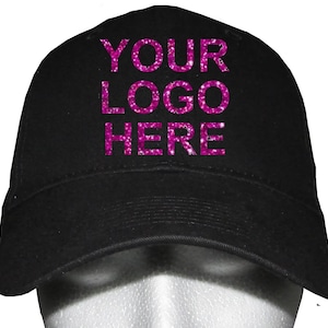 Custom Ladies Hat, Custom Design, Your Design, Glitter Decal, Glitter Vinyl Hat, Your Logo On A Cap, Bling your logo