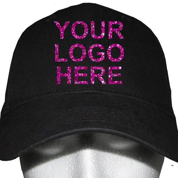 Custom Ladies Hat, Custom Design, Your Design, Glitter Decal, Glitter Vinyl Hat, Your Logo On A Cap, Bling your logo