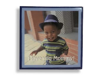 Mother's Day Photo magnet - square, Mother's Day gift, wood, personalized, Mom, Aunt, Grandmother, Sister, Godmother, photo keepsake