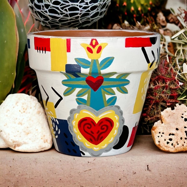Painted Flower Pots Etsy