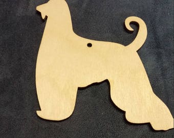 statuette hand-painted dog statue made of wood Afghan hound Dog black/tan MDF statuette hand-painted dog statue made of wood Afghan hound Dog black/tan MDF