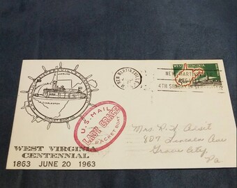 First day issue West Virginia 1963 5 cent stamp