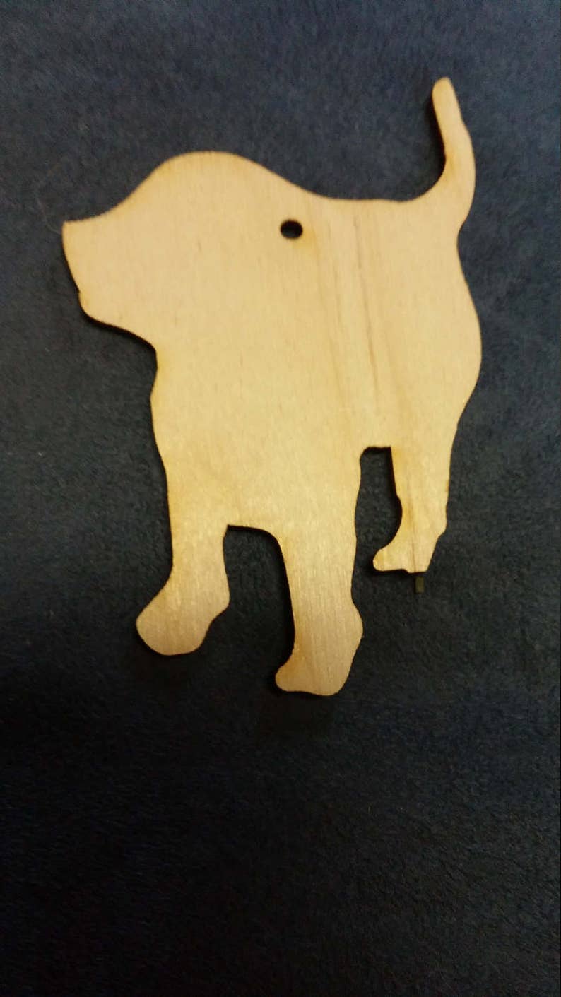 Beagle dog ornament custom cutout wood