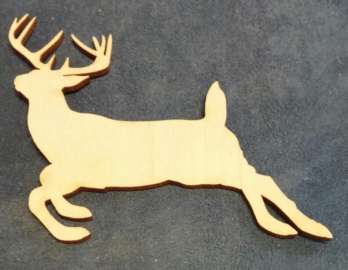 Buck Deer Wood Cutout Painting Etsy