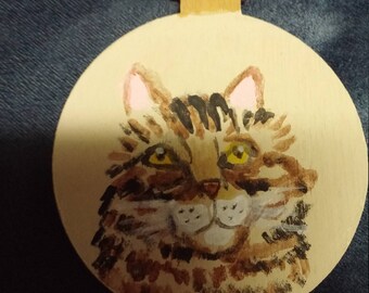 Cat tabby ornament custom