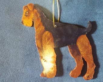 Airedale terrier dog custom ornament
