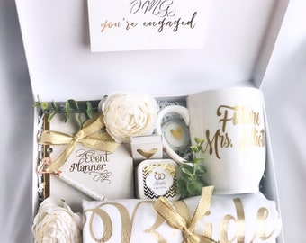 DHQH Bride To Be Gifts Box,Bridal Shower Engagement Gifts for Her,20 oz  Stainless Steel Tumblers Cup…See more DHQH Bride To Be Gifts Box,Bridal  Shower