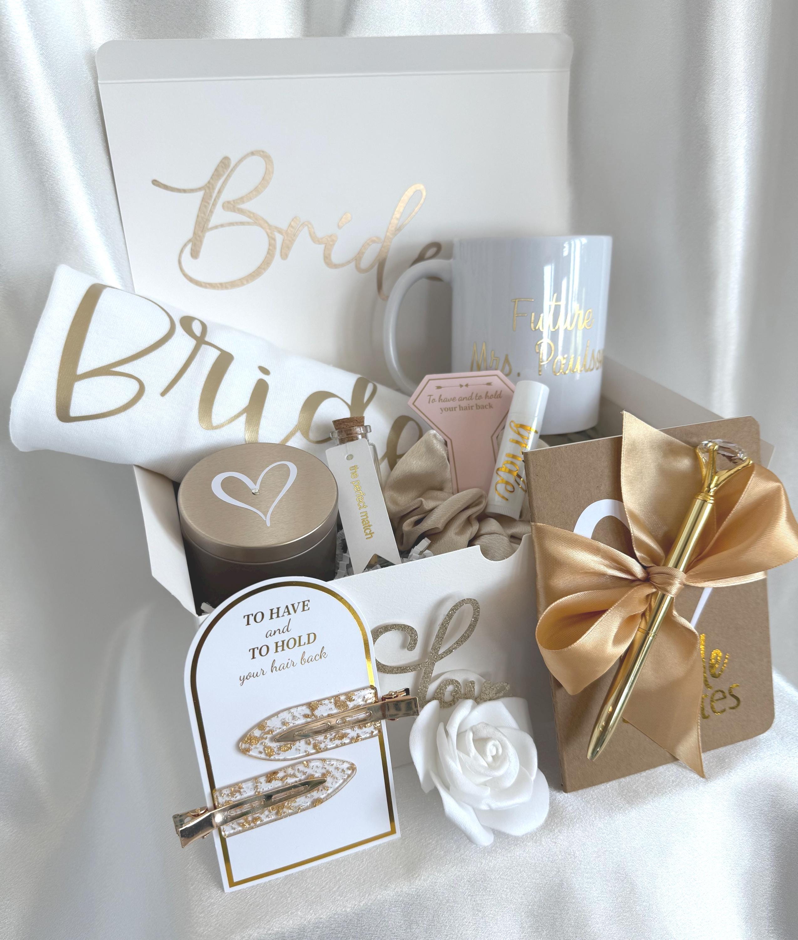 White and Gold Bridal Engagement Gift White and Gold Bridal Engagement Gift