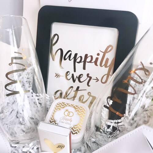 Bride & Groom Gift Box Set Couples Gift Congratulations Etsy