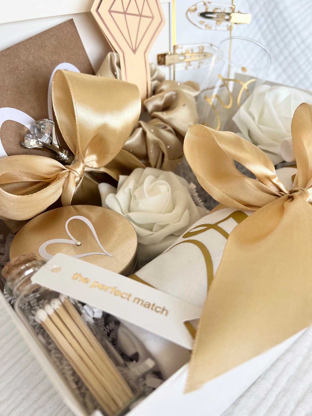 Bride to Be Bridal Engagement Gift Basket Present, Bride Gift, Bridal ...