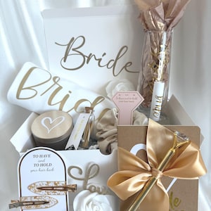 Bride to Be Engagement Gift Basket | Future Mrs GOLD FLUTE | Wifey Bridal Shower Wedding Gift Box | Custom T-Shirt | OMG! You’re Engaged