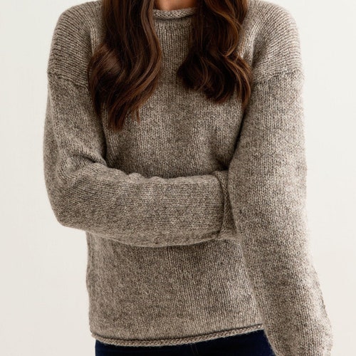 Womens Chunky Scottish Wool Roll Neck 