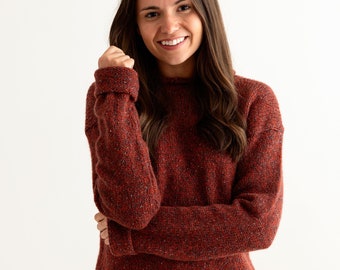 rust coloured jumper womens