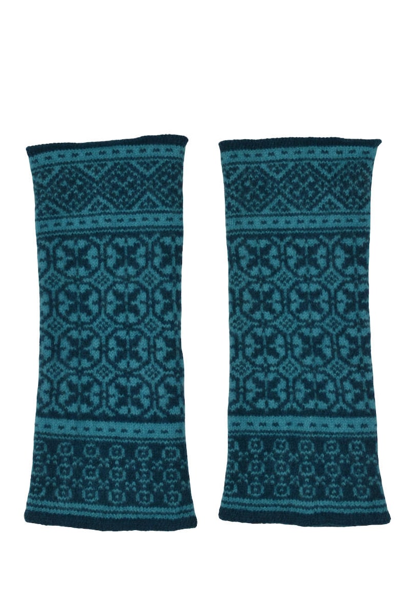 Emeri Wool Fair Isle Fingerless Gloves main image 1
