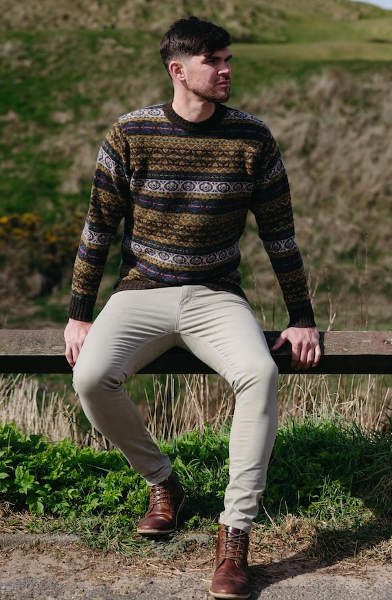 Pull J.Crew Laine D'agneau Fair Isle – Orange, Col V, Manches Longues – Taille M – Neuf Sans étiquette