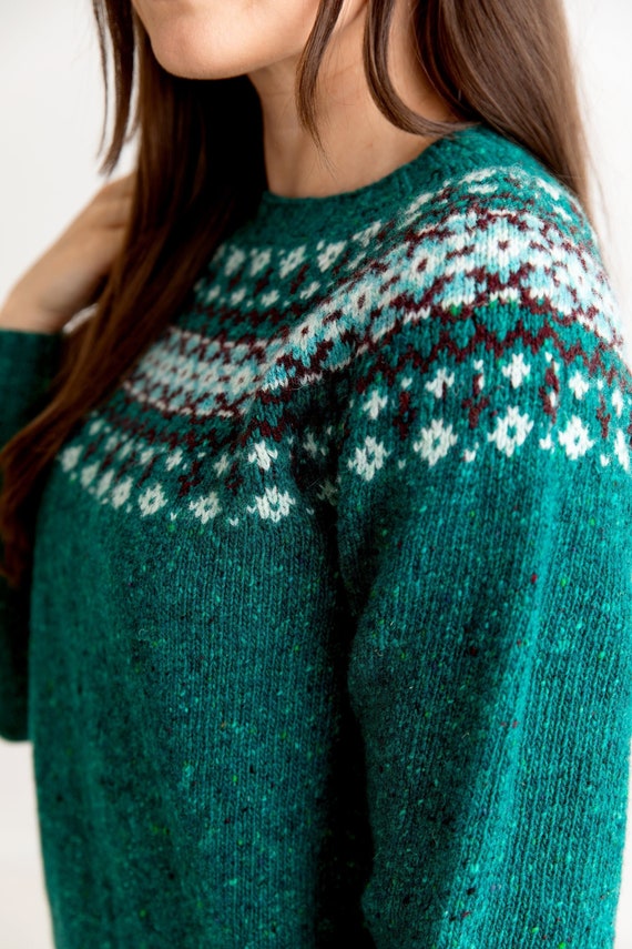 womens grey fair isle sweater