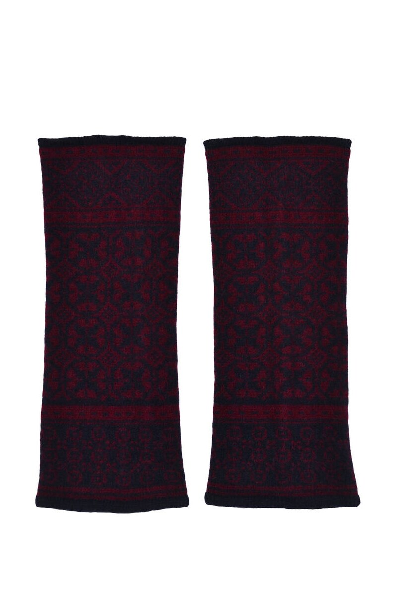 Emeri Wool Fair Isle Fingerless Gloves