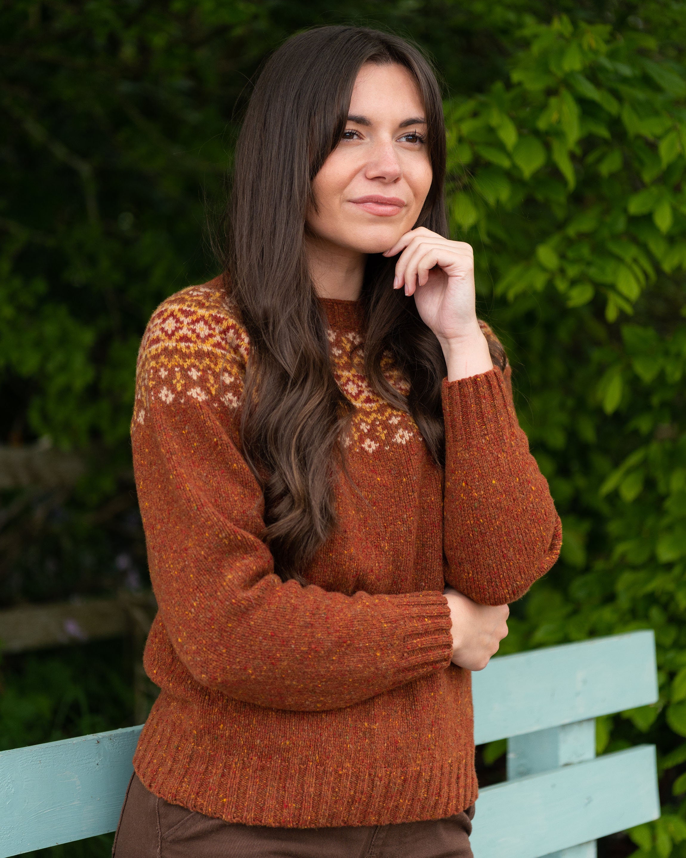 8 Colours. Womens Fair Isle Jumper Sweater Red Aqua Green Etsy UK