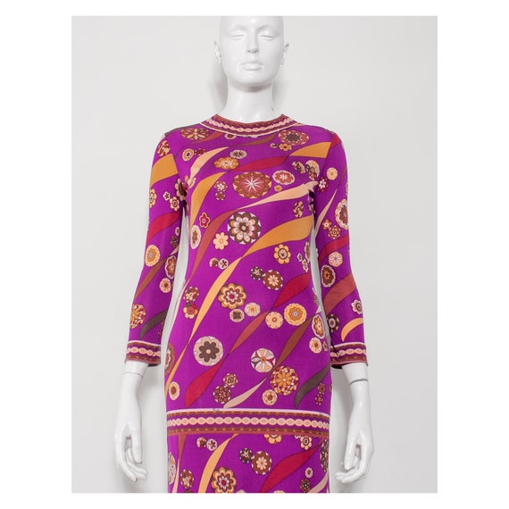 Emilio Pucci Abstract Pattern Belted Sheath Dress in Multicolor Viscose  Multiple colors Cellulose fibre ref.671771 - Joli Closet
