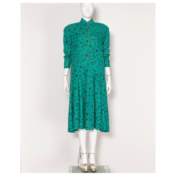 green kenzo dress Kenzo Dark Green And Black Pattern Bodycon Dress main image 1