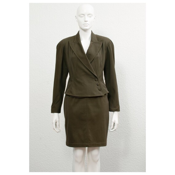 Stunning vintage 1980s canvas ALAIA power skirt su
