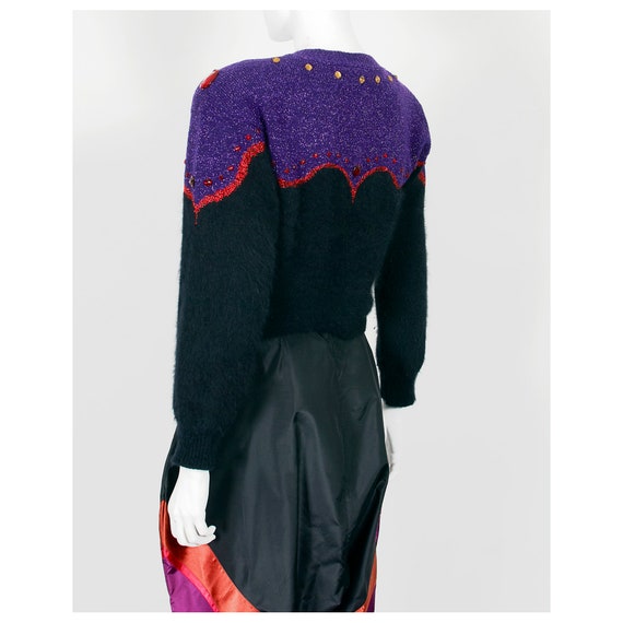 Stunning vintage 1980s silk culottes & knitted sw… - image 7