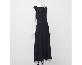 Stunning vintage black wool 2000's  YOHJI YAMAMOTO minimalist dress