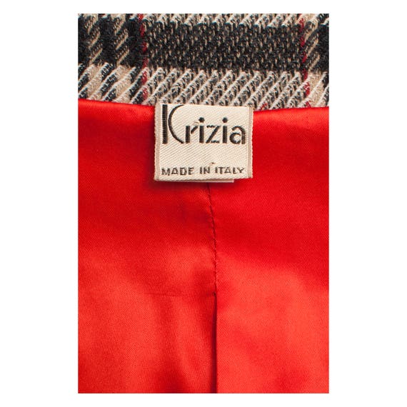 Vintage 1980s tweed KRIZIA sculptured power penci… - image 8