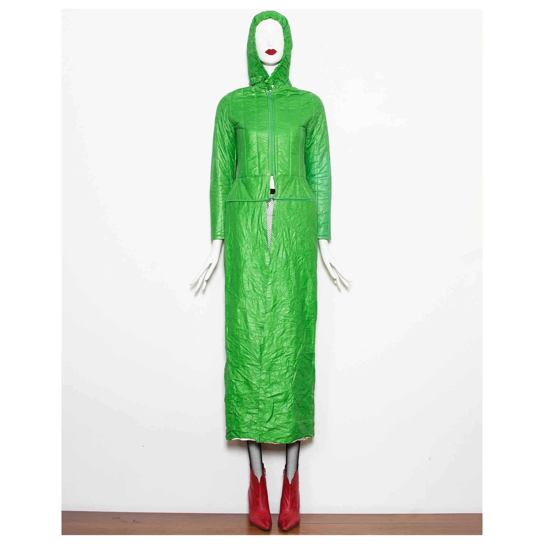 Walter Van Beirendonck, Rare 1995/96 Walter Van Beirendonck Acid Green Paper Jacket (Wild & Lethal Trash Label)