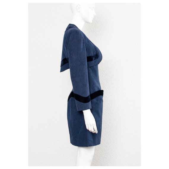 Stunning vintage 1980s blue silk corset LANVIN wi… - image 7