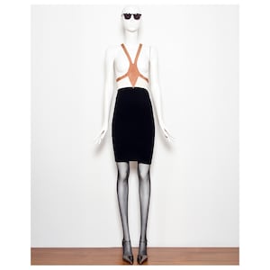 Stunning vintage 1999 knitted JEAN PAUL GAULTIER chest less top mini dress