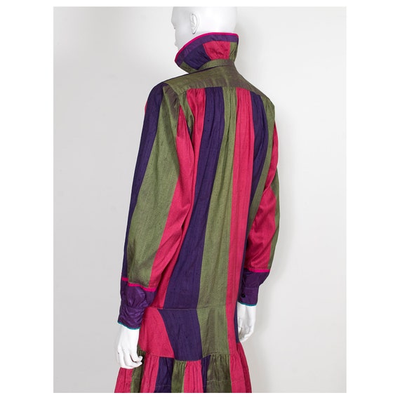 Stunning vintage 1970s striped silk KENZO balloon… - image 6