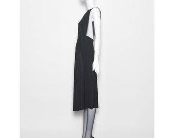 Prachtige vintage 2013 zwarte lasergesneden backless BALENCIAGA jurk van Nicolas Ghesquiere