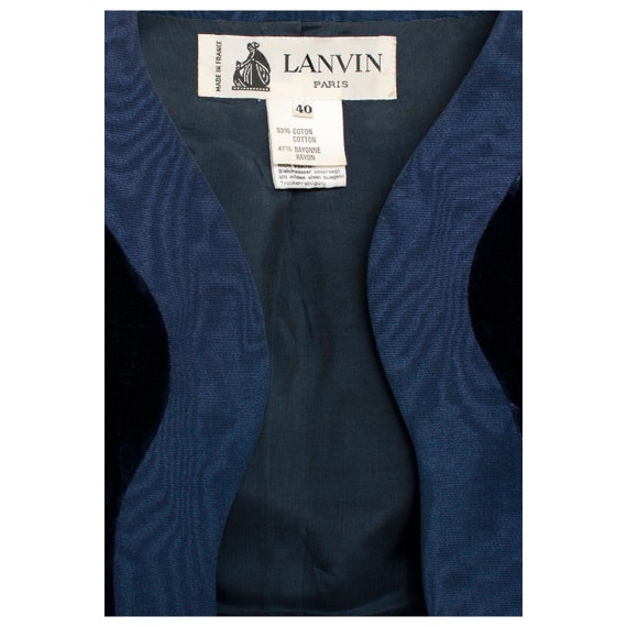 Stunning vintage 1980s blue silk corset LANVIN wi… - image 10