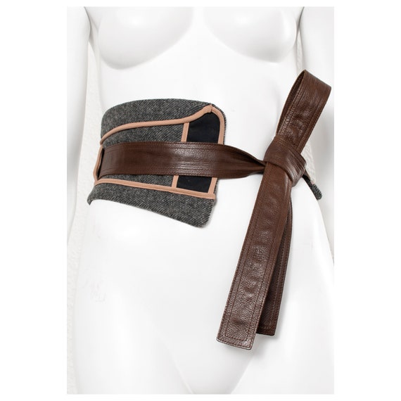 Fab vintage leather selftie MARNI quilted corset b