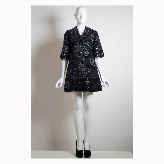 Rare vintage velvet sequin 1970s Frank Govers cout
