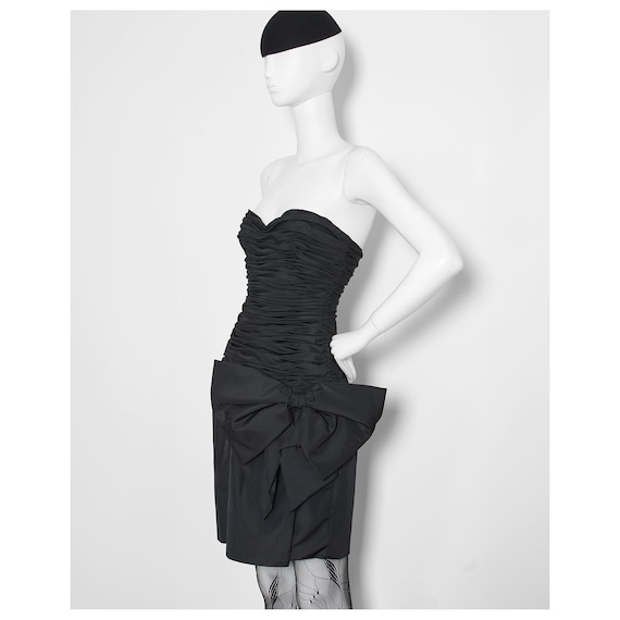 Stunning Vintage 1980s Black Draped Corset CHRISTIAN DIOR Cocktail Tulip Dress Etsy Canada