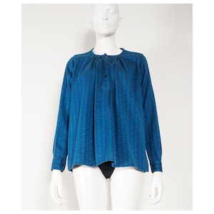 Vintage rare blue 1970s KENZO JAP peasant blouse