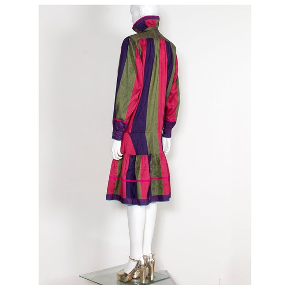 Stunning vintage 1970s striped silk KENZO balloon… - image 5