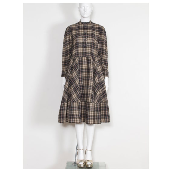 Fabulous vintage 1970s plaid tartan KENZO balloon… - image 1