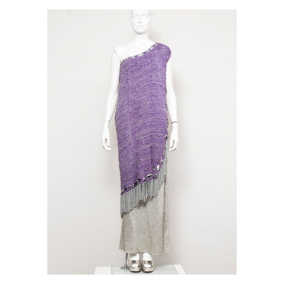 Fab vintage 1960s knitted lurex ADOLFO beaded flap