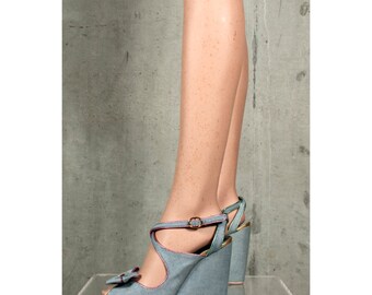 NBW jeans disco metallic VIKTOR & ROLF ingeklemde hak schoenen