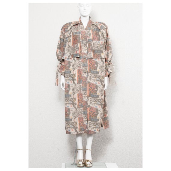Rare vintage late 1970s pastel Aztec oversized FON