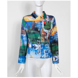 Rare vintage 90s WALTER VAN BEIRENDONCK Photo Reel unisex novelty shirt jacket