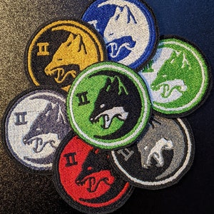 Halo Silver Team Logo Sew on Embroidered Patch
